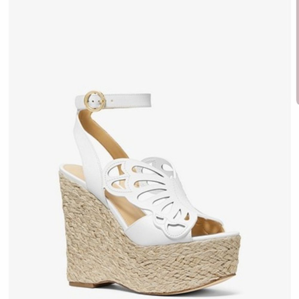 Michael Kors Felicity white wedges
